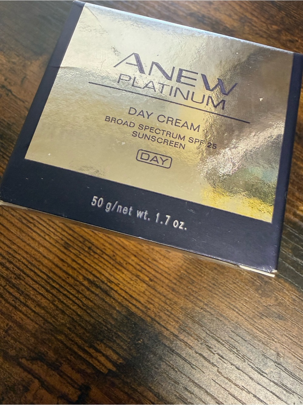 Avon Anew Platinum Day Cream Gold and Navy